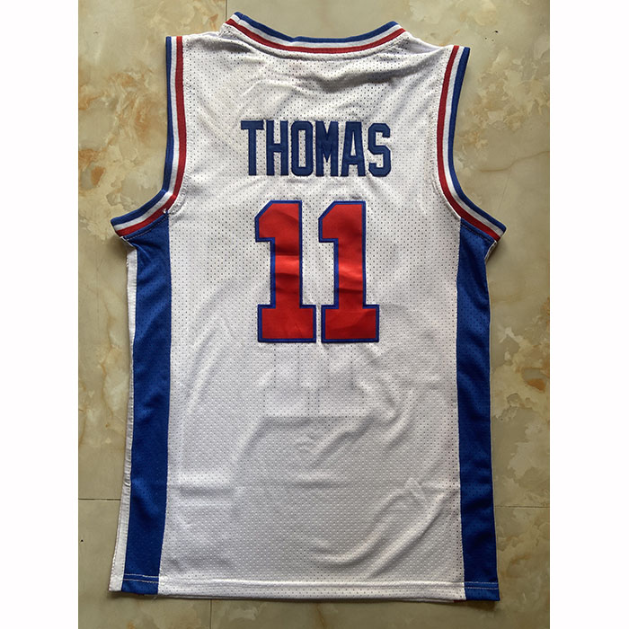 Camiseta Detroit Pistons Isiah Thomas NO 11 Mitchell & Ness 1988-89 Blanco